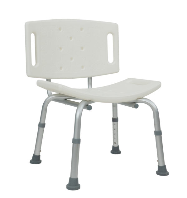 Silla de Ducha con Respaldo Blanca